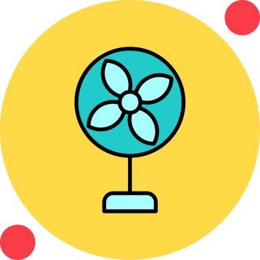 air fan simgesi, vektör illüstrasyonu basit tasarım