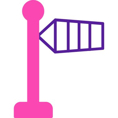 Modern Rüzgar İşareti simgesinin vektör illüstrasyonu                