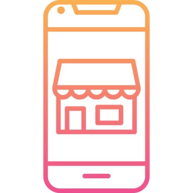 Akıllı telefon web simgesi, vektör illüstrasyonunda çevrimiçi rezervasyon