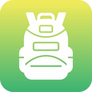 Sırt çantası. Web simgesi basit illüstrasyon