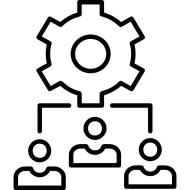 Simge ayarlanıyor, vektör illüstrasyonu. İş Yönetimi kavramı