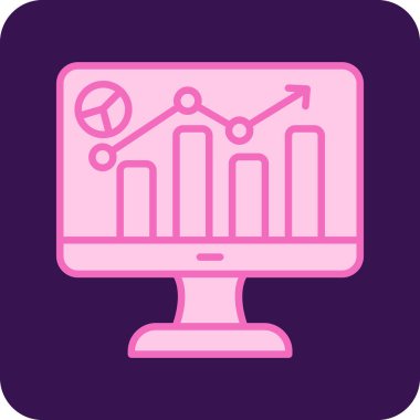 Analytics icon, vector illustration simple design