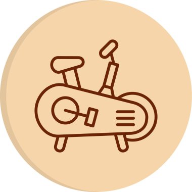 Egzersiz bisikleti. Web simgesi basit illüstrasyon