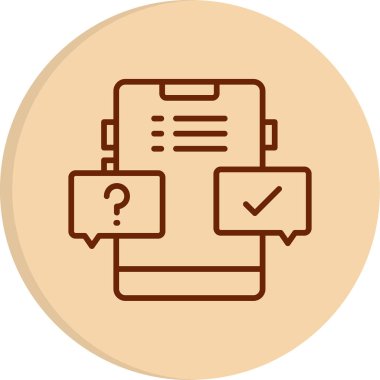 Quiz web simgesi, vektör illüstrasyonu