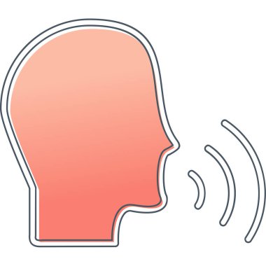 Konuşan Web simgesi vektör illüstrasyonu