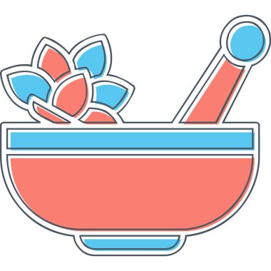 Havan ve tokmak simgeleri, web basit illüstrasyon