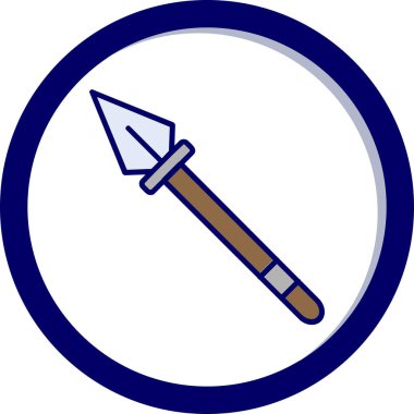 Mızrak simgesi vektör illüstrasyonu