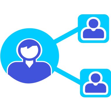 insanlar bağlantı simgesi, vektör illüstrasyonu basit tasarım