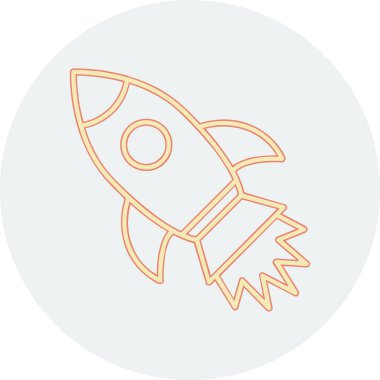 İzole edilmiş arkaplanda roket ağ simgesi