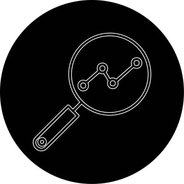 Analitik Araştırma. Web simgesi basit illüstrasyon             