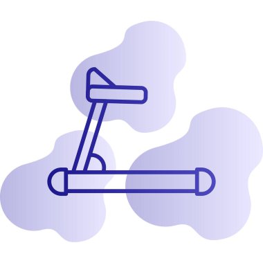 koşu bandı web simgesi, vektör çizim 