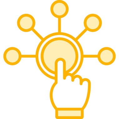 Etkileşimli web simgesi vektör illüstrasyonu