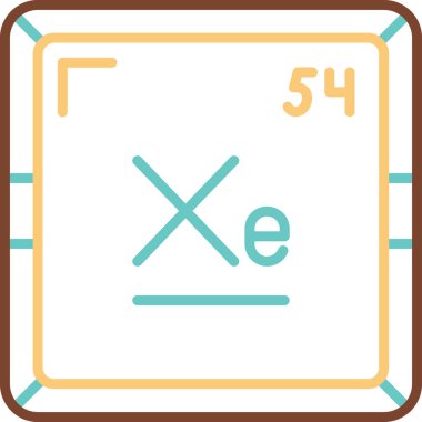 Xenon modern simgesinin vektör çizimi                      