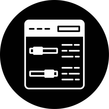 Web Ayarları. Web simgesi basit tasarım              