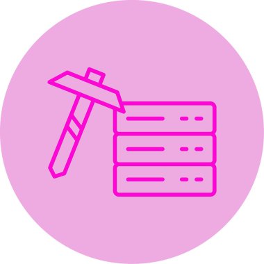 Veri Madenciliği ikon vektör çizimi