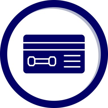 Üye Kart simgesi, vektör illüstrasyonu basit tasarım