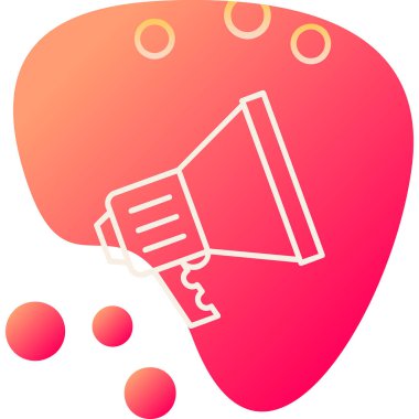 megafon web simgesi, vektör çizim 