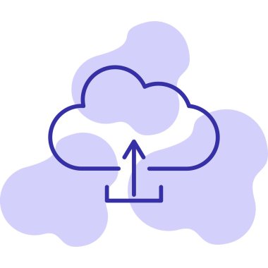 Bulut simge vektör çizim upload          