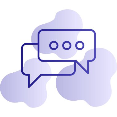 Sohbet baloncukları simgesi, vektör illüstrasyonu basit tasarım