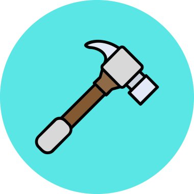 Çekiç. Web simgesi basit tasarım 