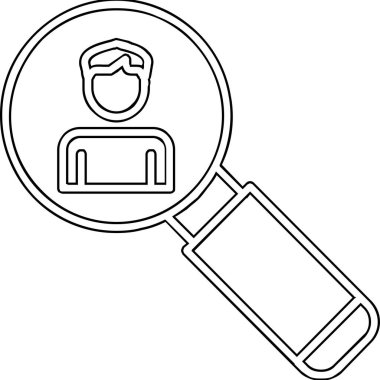 Asker Adayı Web simgesi vektör illüstrasyonu