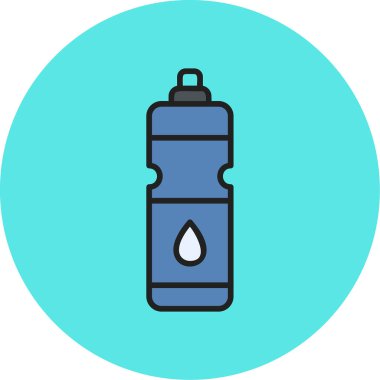 Su şişesi. Web simgesi basit illüstrasyon