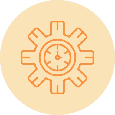 Saat simgesi, vektör illüstrasyonu basit tasarım