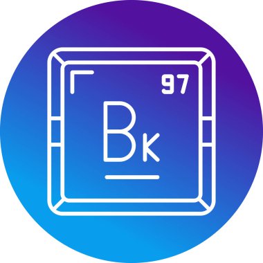 Periyodik tablo simgesinin Berkelium kimyasal elementi