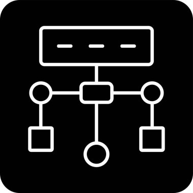 Algoritma. Web simgesi basit tasarım          