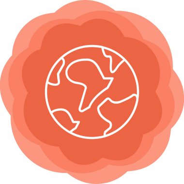 toprak küresi simgesi, vektör illüstrasyonu basit tasarım