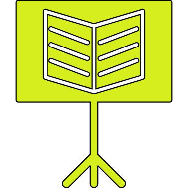 Music Stand modern simgesinin vektör illüstrasyonu           