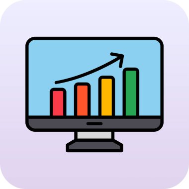 Veri analizi. Web simgesi basit illüstrasyon                  