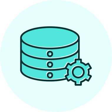 veritabanı. Web simgesi basit illüstrasyon 