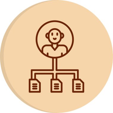 Çoklu görev. Web simgesi basit illüstrasyon