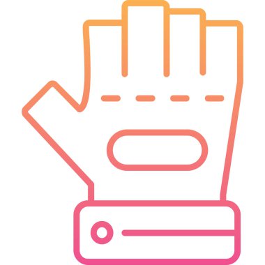 Eldiven simgesi, vektör illüstrasyonu basit tasarım