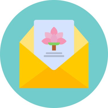 Davet mektubu, e- posta vektör simgesi