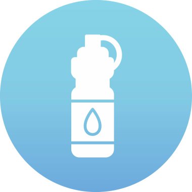 Su şişesi. Web simgesi basit illüstrasyon