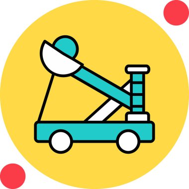 Mancınık. Web simgesi basit illüstrasyon              