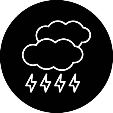 Storm Web simgesi, vektör illüstrasyonu 