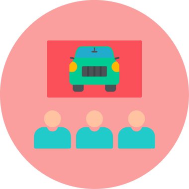 Sınıf Sürücü Web simgesi vektör çizimi