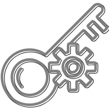 anahtar simgesi, vektör illüstrasyonu basit tasarım