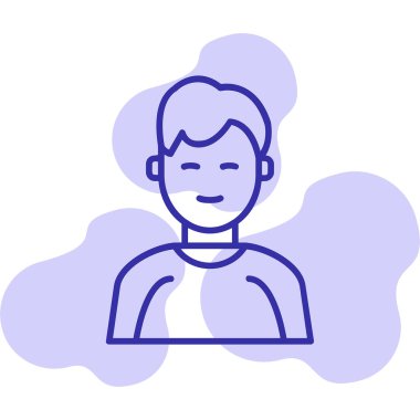 İnsan avatar web simgesi basit illüstrasyon 