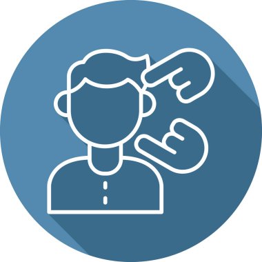 Ayrımcılık web simgesi vektör illüstrasyonu