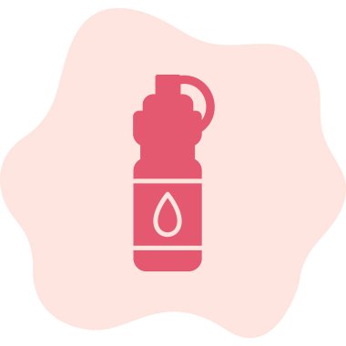 Su şişesi. Web simgesi basit illüstrasyon