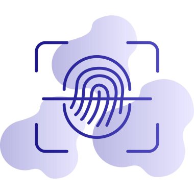 Parmak Tarayıcı Web simgesi, vektör illüstrasyonu