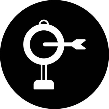 Okun ağ simgesine sahip hedef basit illüstrasyon