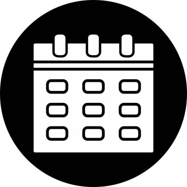 Takvim. Web simgesi basit illüstrasyon