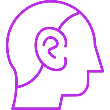 Dinleme simgesinin vektör illüstrasyonu