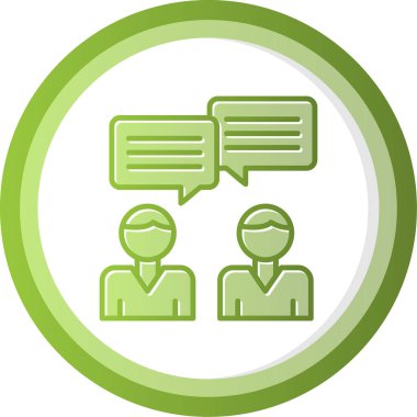converstation simgesi, vektör illüstrasyonu basit tasarım