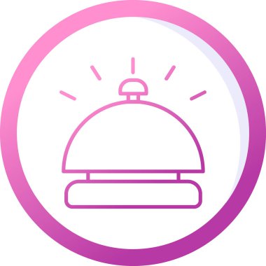 Desk Bell modern simgesinin vektör çizimi            